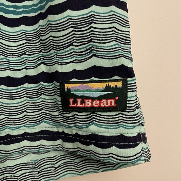 L.L. Bean Sweat Shorts Men's XS Blue Green Drawstring Waist Nylon Polyester - Picture 2 of 12